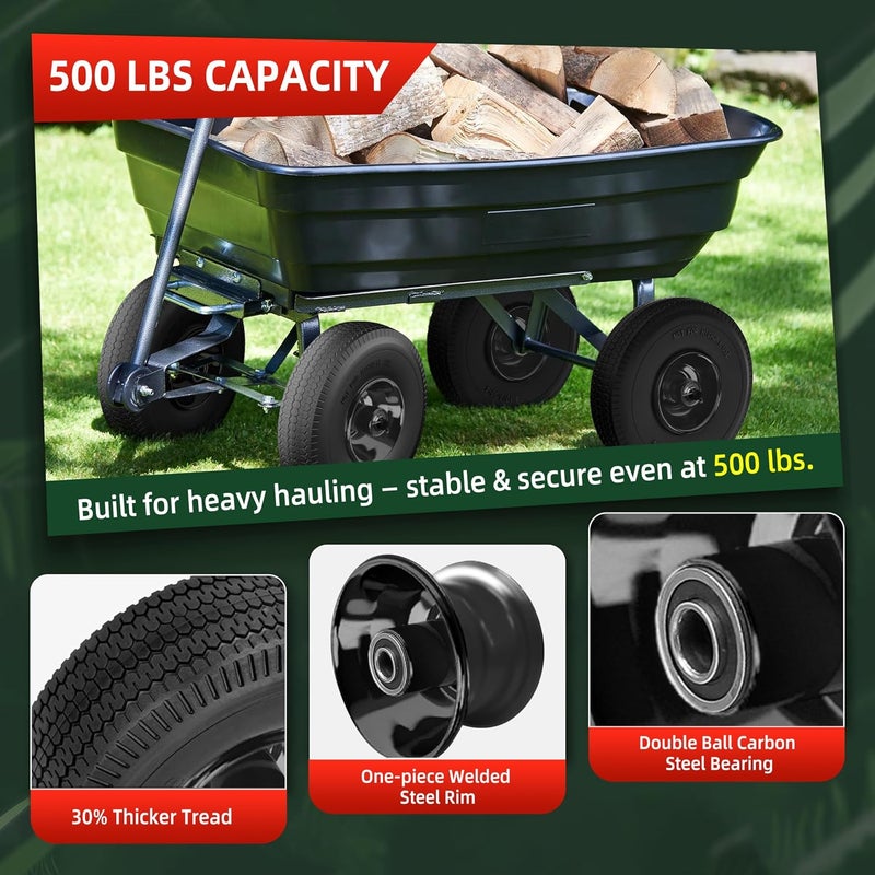 uscaster 4.10/3.50-4 Tire and Wheel Flat Free,10-Inch Solid Wheel Replacement with 5/8 Extra 3/4 &1/2 Bearings,2.2" Offset Hub -Compatible with Hand Truck,Wheelbarrow,Dolly(Wave,Black) - Image 4